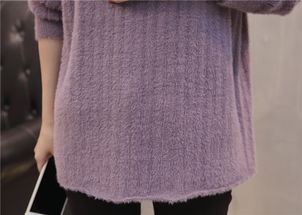 實拍秋冬新款半高領(lǐng)寬松毛毛針織毛衣衫b688474